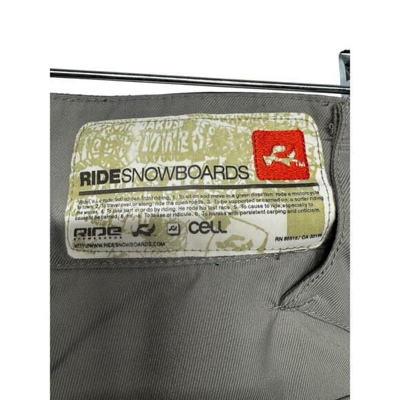Ride Snowboard Pants Cell 10 Series Women's Size Small 10k Waterproof Gray - Picture 14 of 16